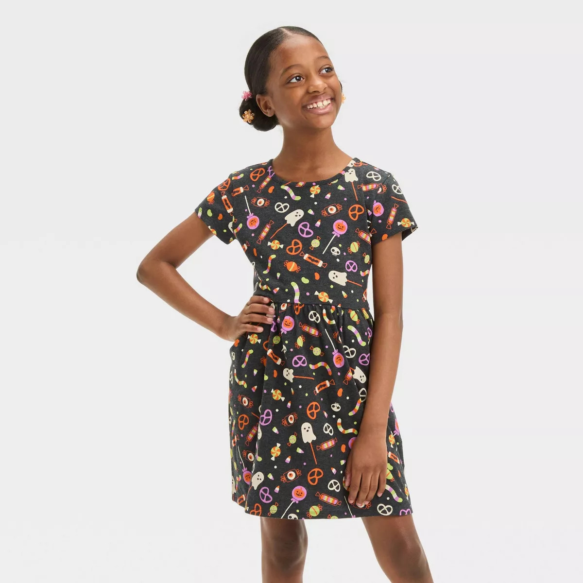 Girls' Short Sleeve Halloween Dress - Cat & Jack™ | Target