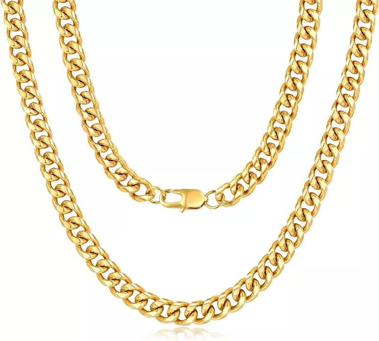 Jewlpire Men's Gold Chain Necklace