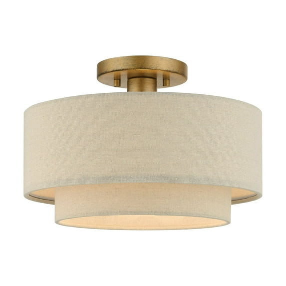 Livex Lighting - Bellingham - 1 Light Medium Semi-Flush Mount In Mid-Century | Walmart (US)