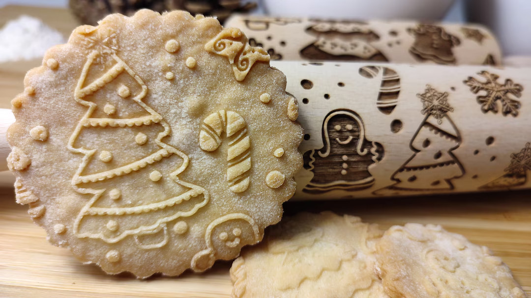 Christmas Time  Rolling Pin Personalized Christmas Holidays - Etsy | Etsy (US)