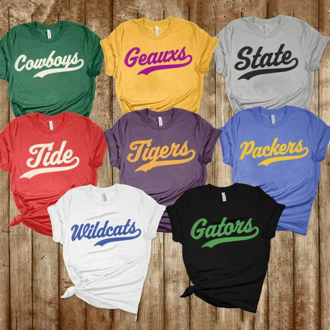 Custom Mascot Retro Shirt, Booster School Spirit T-shirt, Cheer Team Mascot shirt, school spirit ... | Etsy (US)