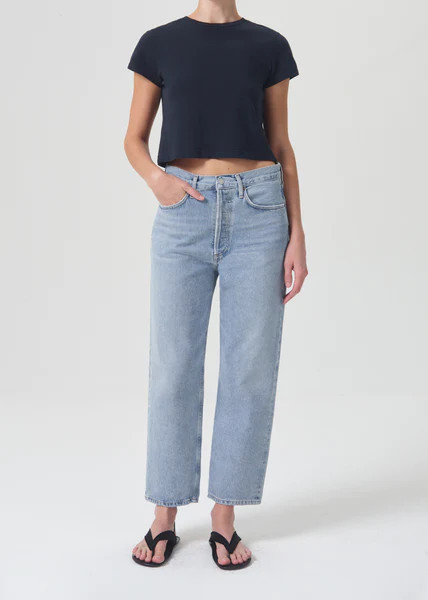 90's Crop Mid Rise Straight in Replica | AGOLDE
