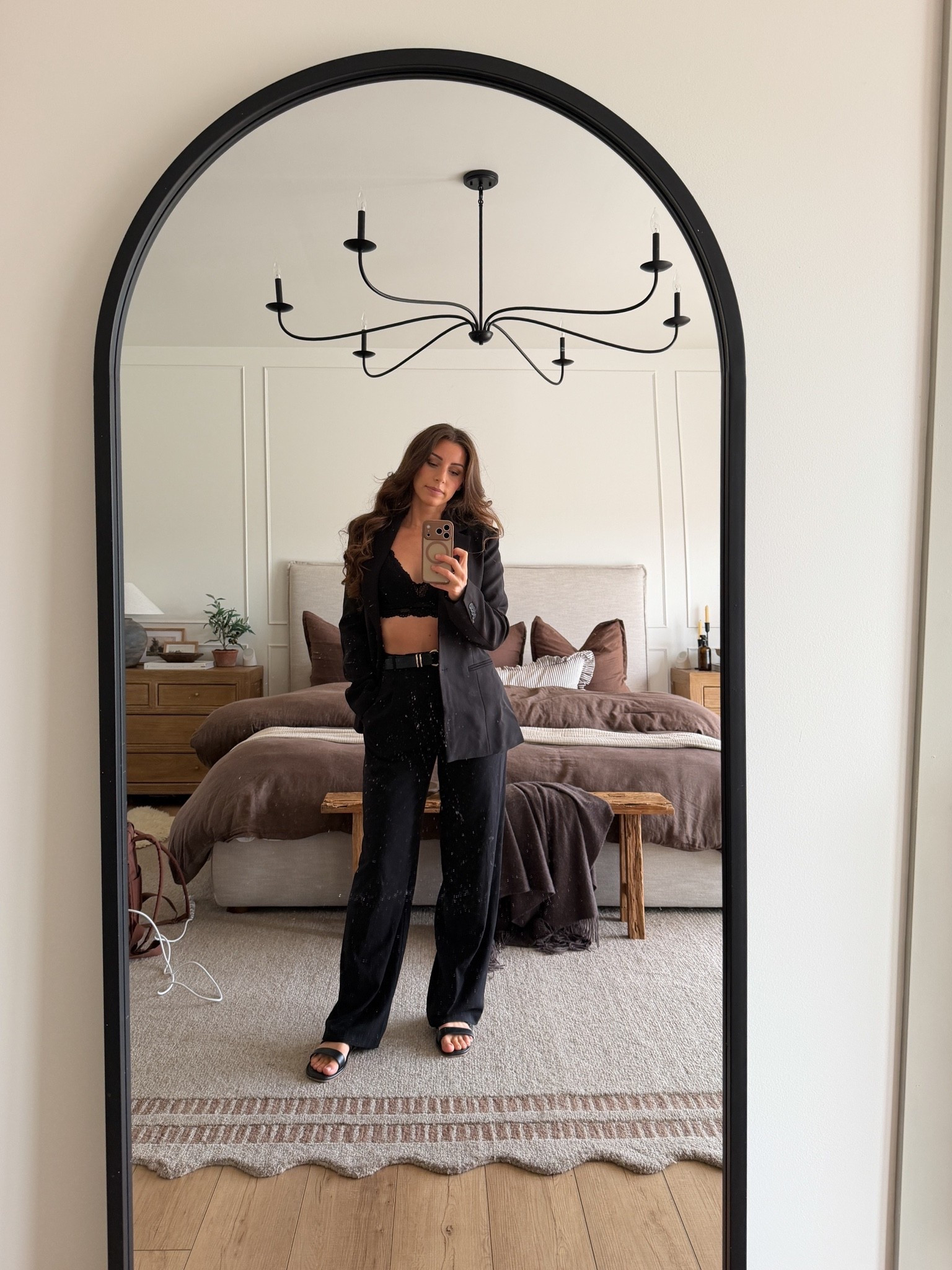 All black but make it feel a little softer 🖤 blazer, lace + wide leg trousers… my kind of dressed up.

#LTKfall #LTKsale #LTKstyletip