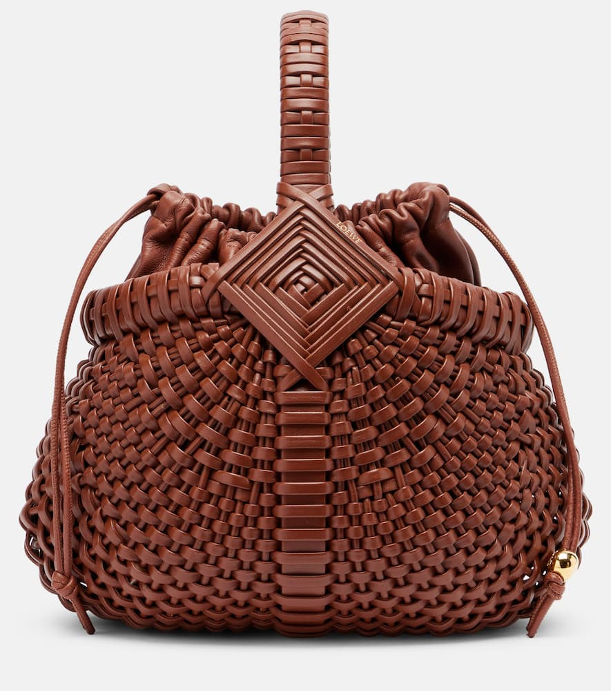 Loewe Diamond Round Mini leather basket bag | Mytheresa (US/CA)