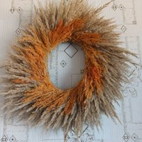 Pampas Grass Wreath, Dried Flower Fall Front Door Wreath, Halloween Dry Home Decor | Etsy (US)