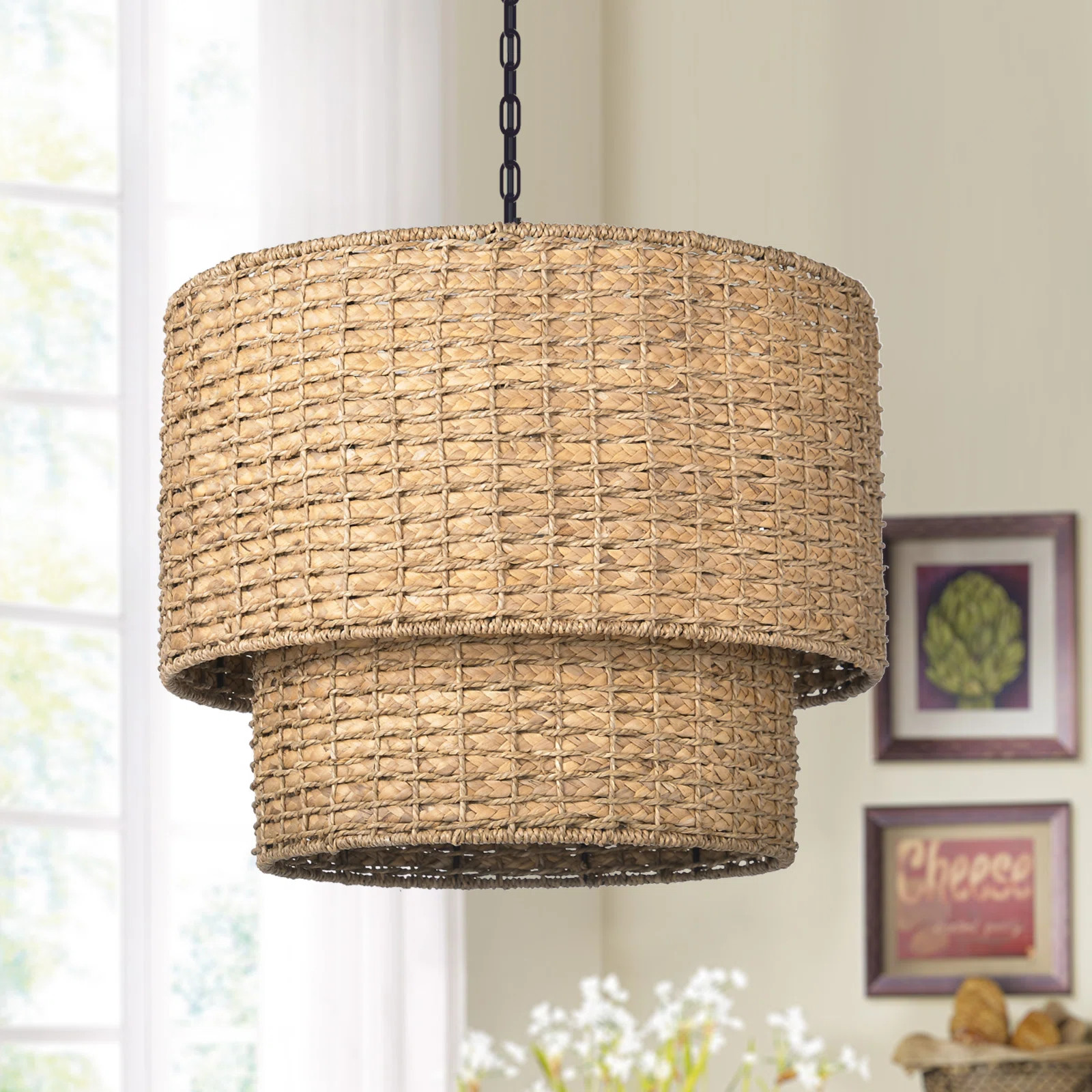 Ashini 1 - Light Natural Geometric Pendant | Wayfair North America