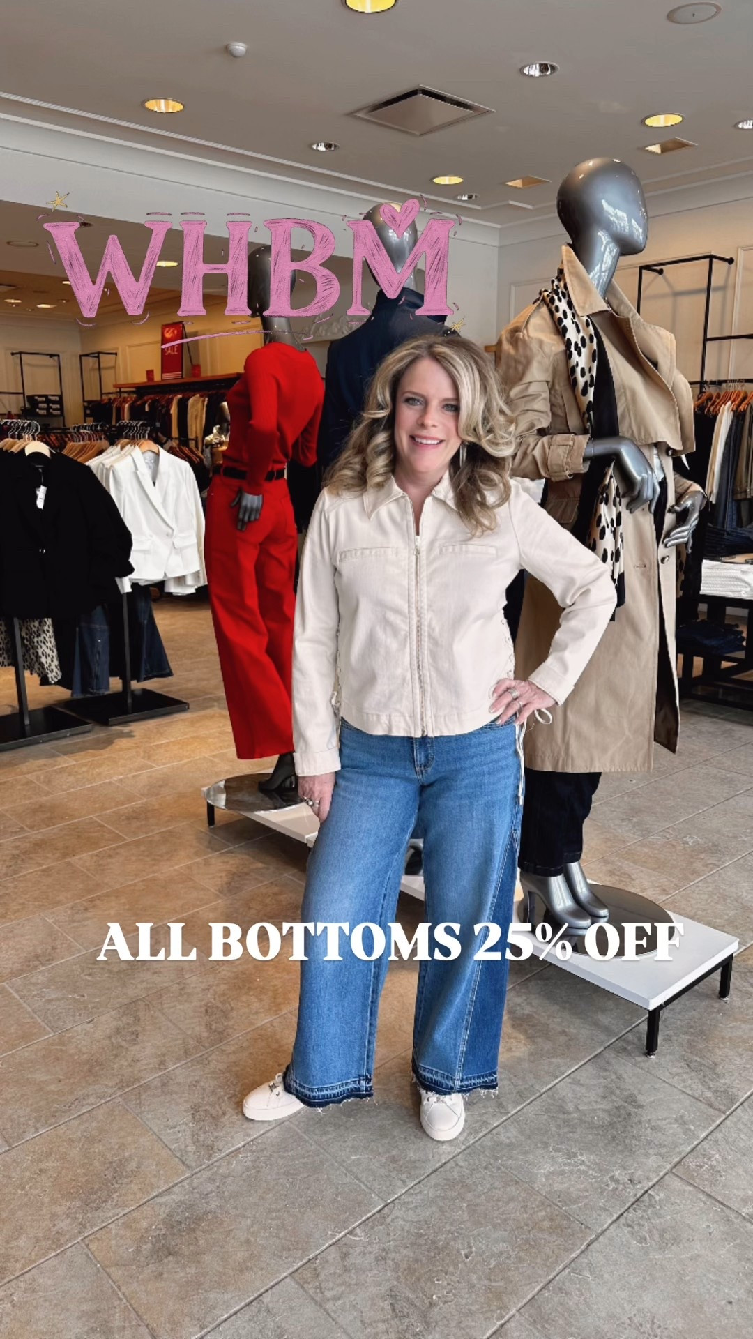 This jacket is perfect for Spring, lightweight and so cute 🥰 
Jeans are a wide leg crop and Michelle is 5ft 1 so if she wants them to fit like a crop she would order a short. 

#LTKPetite #LTKSaleAlert #LTKOver40