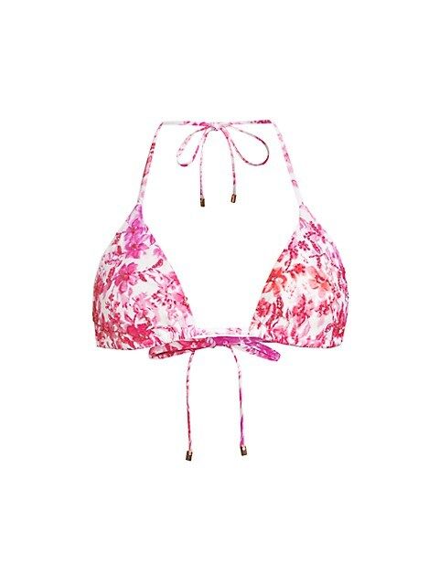 Floral Embroidered Bikini Top | Saks Fifth Avenue