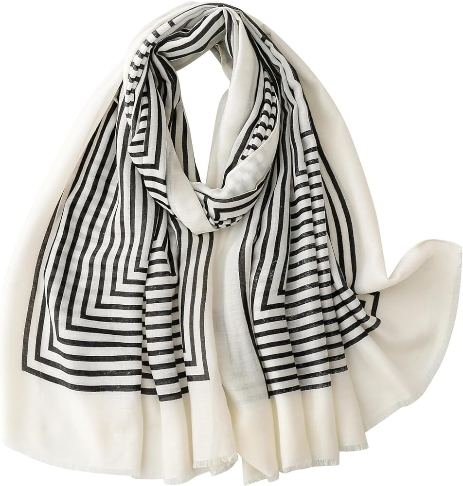 WaJuemy Travel Boho Scarf for Women Casual Lightweight Pashmina Scarves Fashion Multicolor Shawl ... | Amazon (US)