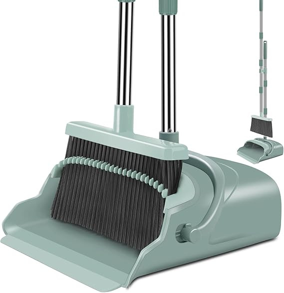 Upgrade Broom and Dustpan Set, Large Size and with Long Handle, Upright,Ideal for Indoor Outdoor ... | Amazon (US)