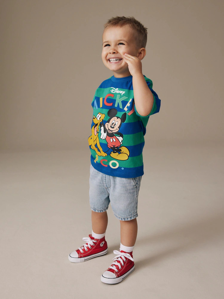 Blue/Green Mickey Mouse Short Sleeve T-Shirt (3mths-8yrs) | Next US