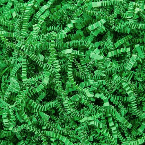 Mefleet 1/2 LB Crinkle Cut Paper Shred Filler 8 oz Green Crinkle Shredded Paper for Gift Box - Gift Basket Bag Filler - Grass Cushion Stuffing for Easter, Mother's day, Holiday Packaging Wrapping | Amazon (US)