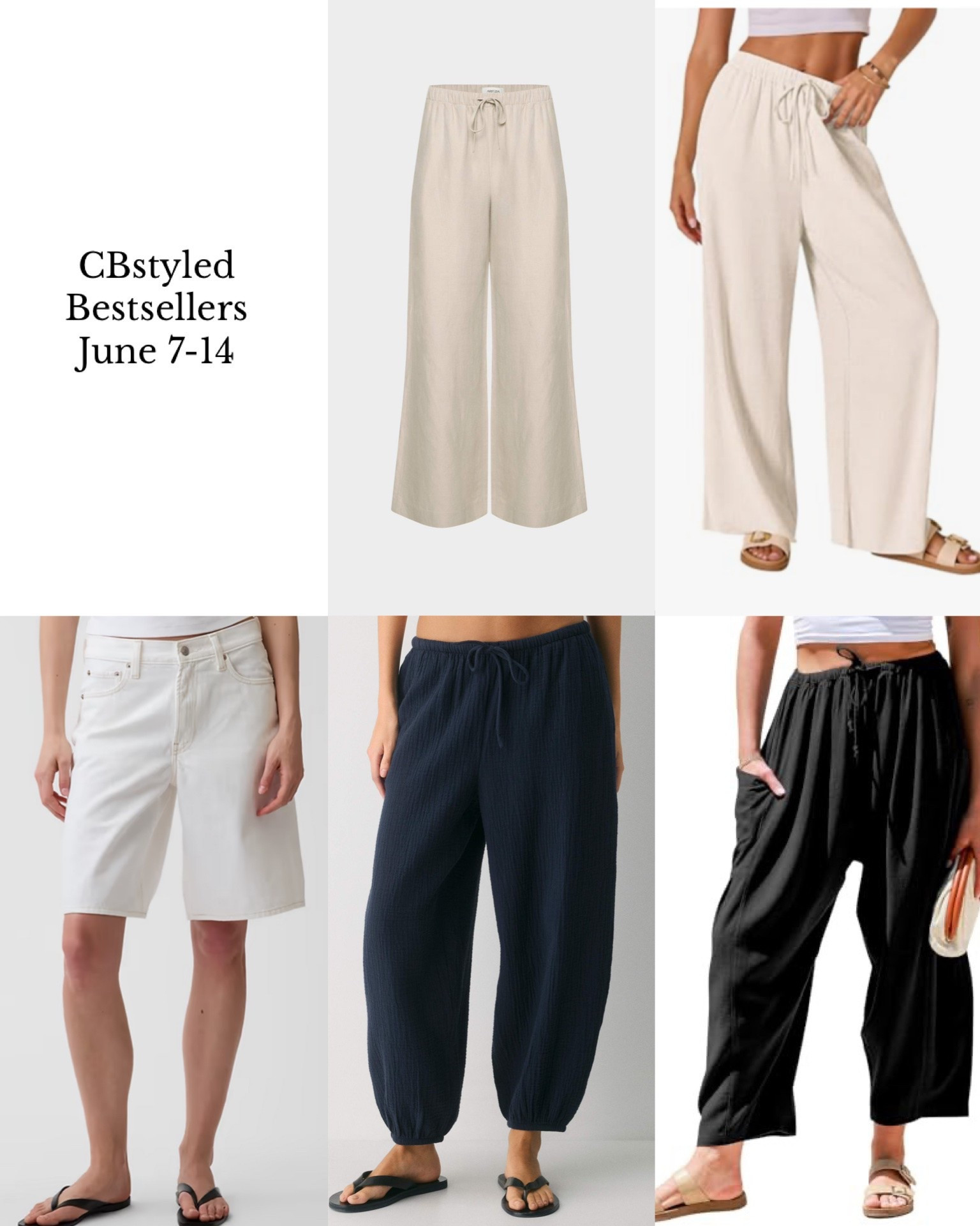 Bestsellers June 7-14! I’m 5’ 7”, size 4ish: 
1. Linen blend pants: on sale! elastic and drawstring waist, 11 colors, I’m 5’ 7” wearing S tall)
2. Amazon dupe for # 1, I sized up to M (was between sizes on their size chart). 10 colors., I got “beige”. NOTE: they shrink but just steam them to restore the length 
3. Bermuda shorts: trendy style, 11” inseam, several denim washes. Roomy fit, I went down one size. Basically sold out so I linked some similar styles. 
4. Cotton pants: On sale! Lightweight and soft 100% cotton. Fit tts/big, I got XS. Only white and pink left
5. Linen blend pants: roomy lightweight pants with elastic waist. Lots of color options. Fit big, I got my usual size.

#LTKootd #LTKSaleAlert #LTKTall