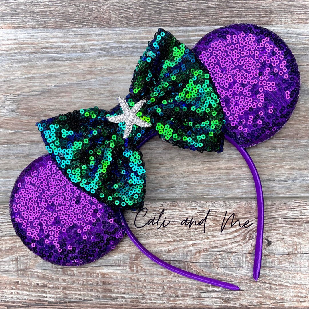Mermaid Mouse Ears Mermaid Minnie Ears Little Mermaid Minnie - Etsy | Etsy (US)