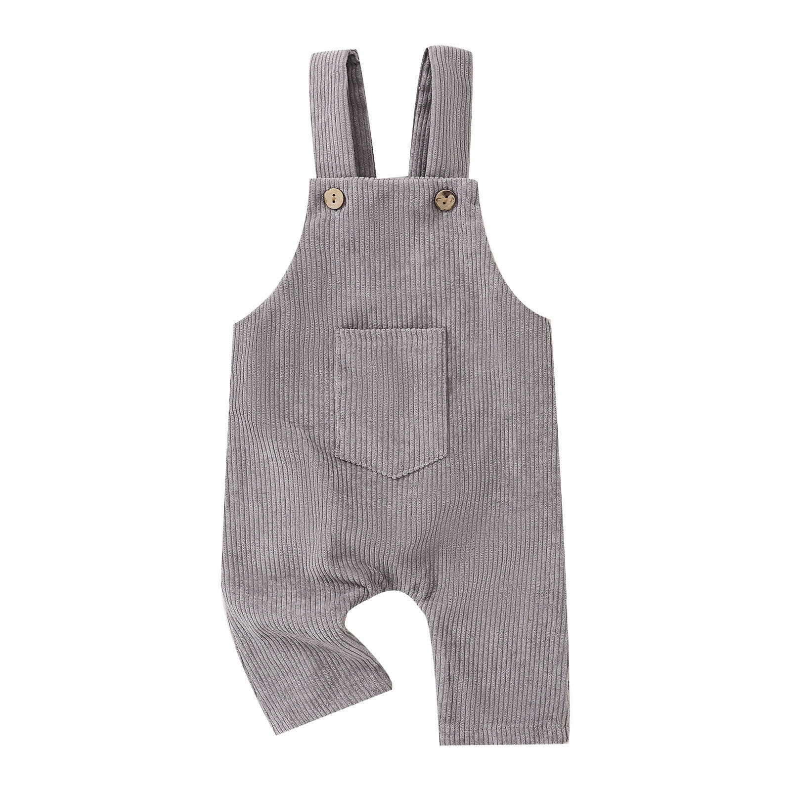 Ketyyh-chn99 Baby Girl Pants Kids Girls Overalls Strap Suspender Pants Outfit Grey,80 | Walmart (US)