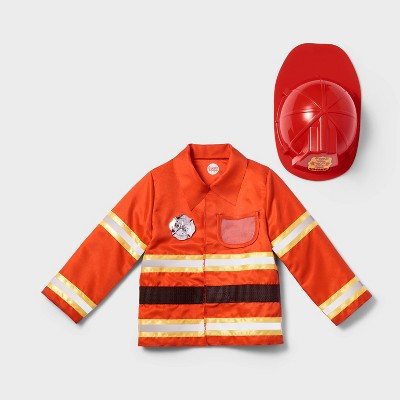 Pretend Play Fire Fighter Costume with Jacket & Hat 2T-3T - Gigglescape™ | Target