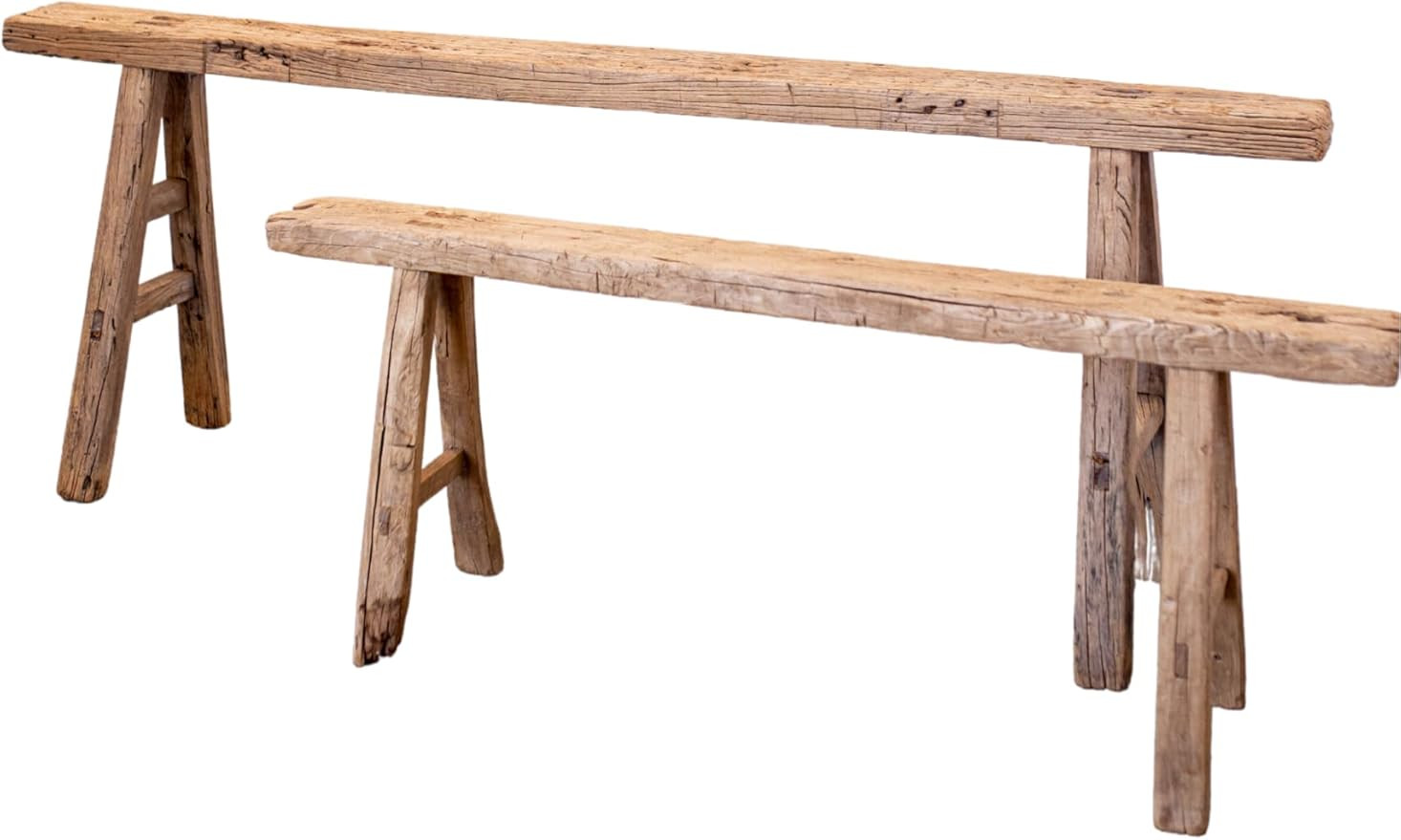 Luxe b pampas grass Vintage Skinny Wood Bench 50-57" | Amazon (CA)