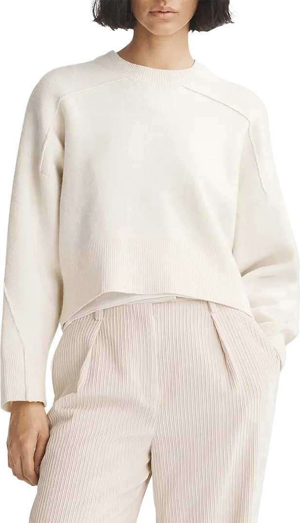 Bridget Crewneck Wool Blend Crop Sweater | Nordstrom