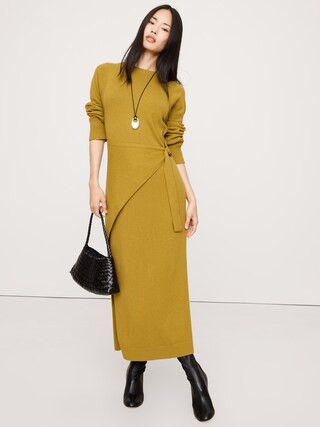 Merino-Cotton Wrap Sweater Dress | Banana Republic (CA)