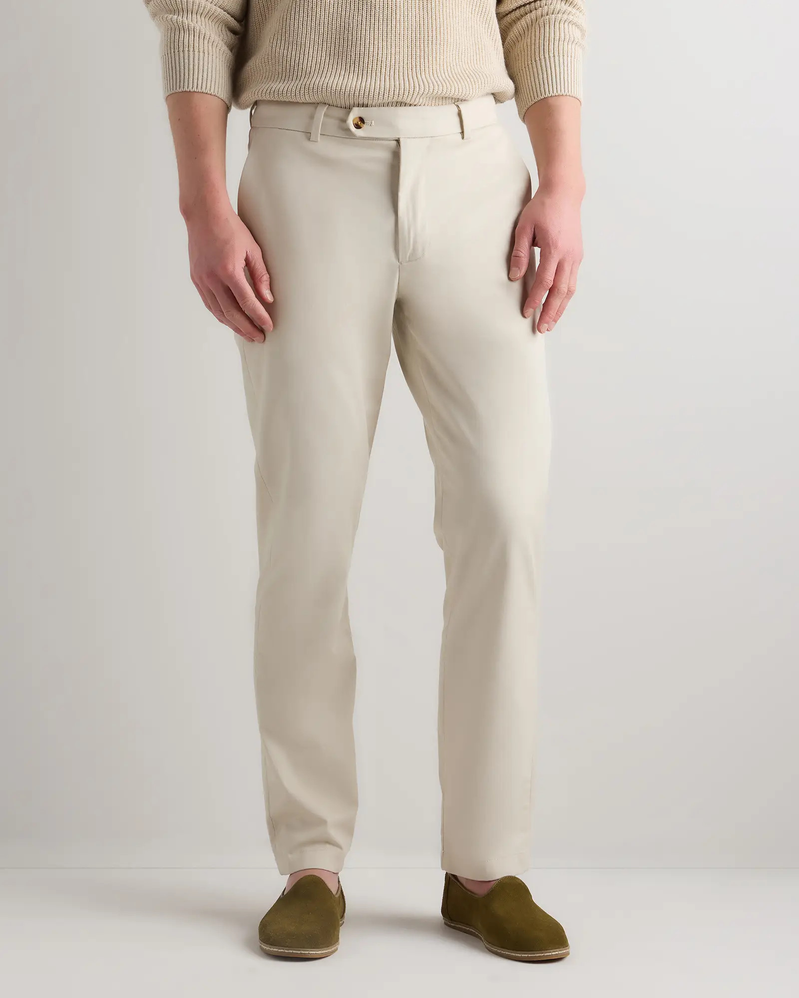 Men's Organic Non-Iron Chino Pants - Straight in Stone | Quince