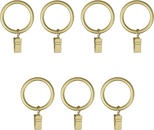 Umbra Cappa 1" Clip Rings, Set of 7, Brass | Amazon (US)