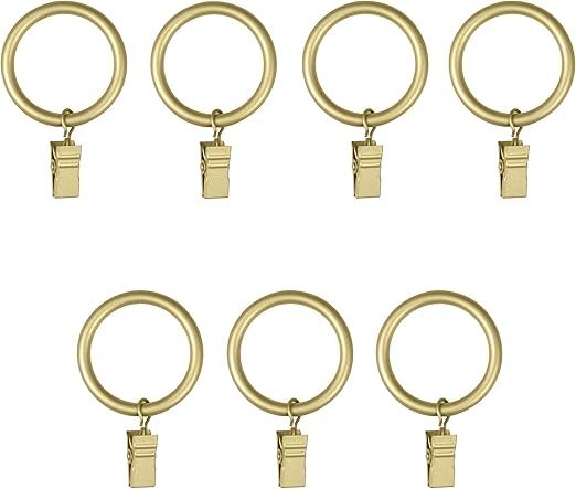 Umbra Cappa 1" Clip Rings, Set of 7, Brass | Amazon (US)