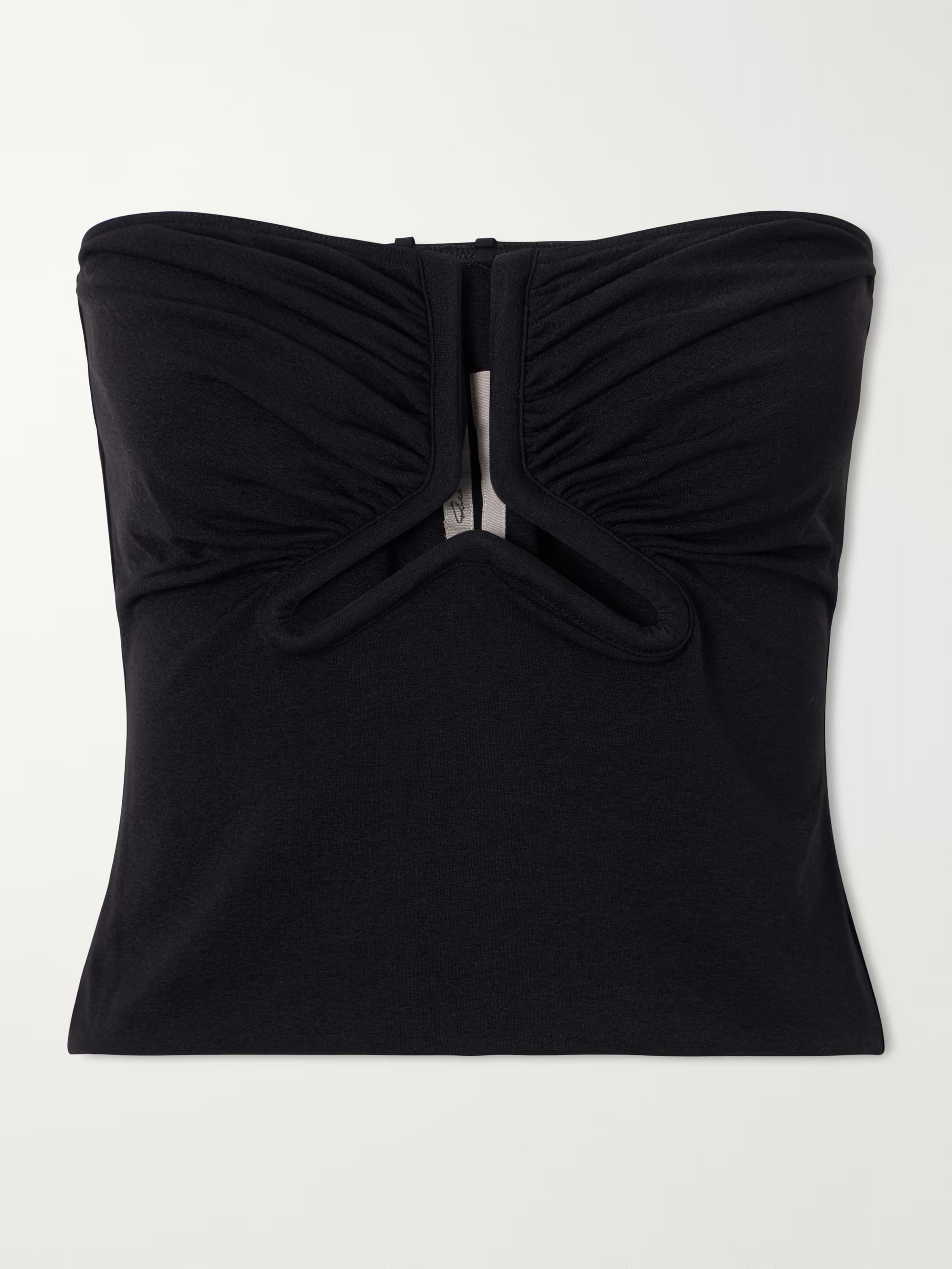Rick Owens - Alannah Strapless Cut-out Stretch-jersey Top - Black | NET-A-PORTER (US)