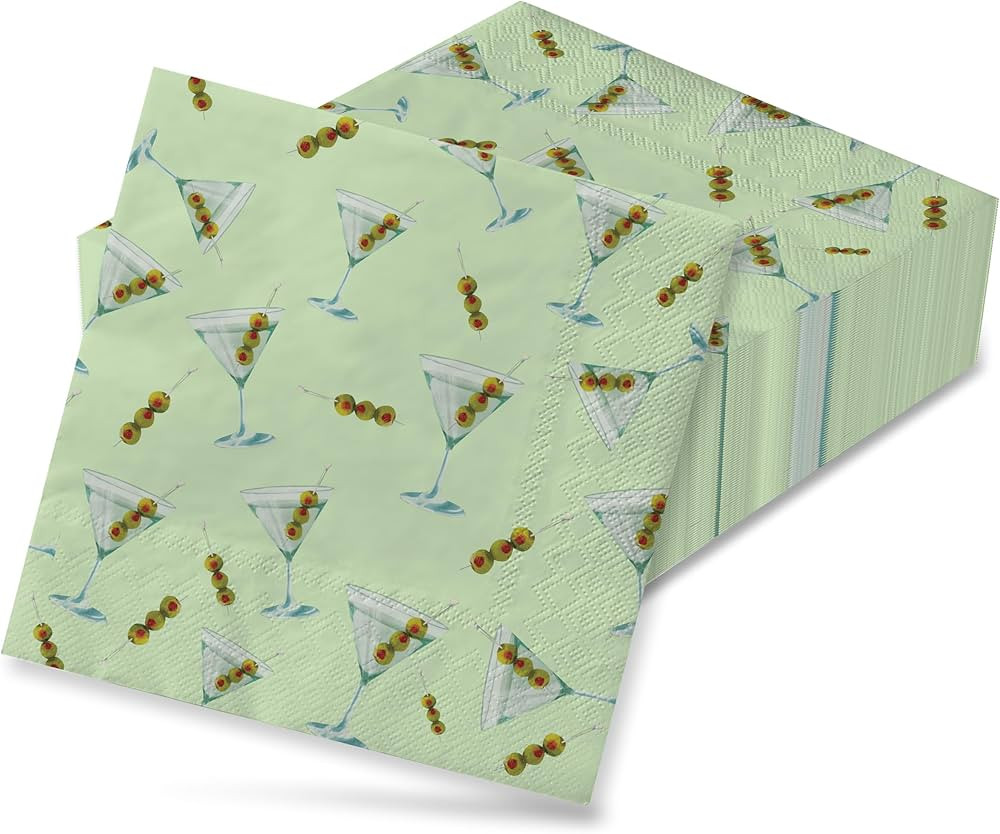Martini Napkins for Martini Birthday Decorations, Martini Birthday Napkins, Martini Bachelorette ... | Amazon (US)