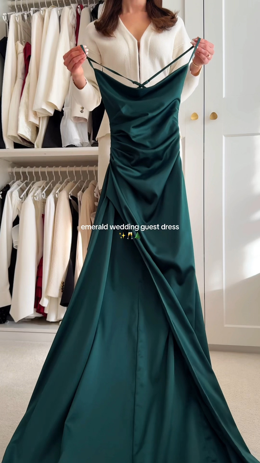 Wedding guest inspo ☺️✨

Obsessed with this emerald green dress - the rich color, flowy fit, and gorgeous lace-up back make it perfect for weddings or any special occasion this fall or winter 🥂🌲

Want me to share more dreamy wedding guest dresses? 💭

#weddingguestoutfit #emeralddress #styleinspo #formaloutfit #specialoccasiondress #chicstyle #greendress #ootdfashion #weddingguestdress #festivestyle #eveningdress #fallstyle #fallfashion #winterfashion #festivewear #holidayfashion
