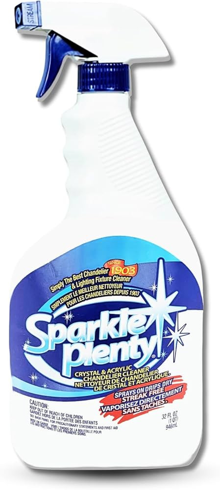 Sparkle Plenty Chandelier Cleaner Drip Dry Spray No Wipe - Spray Away Sparkle Glass Cleaner for C... | Amazon (US)