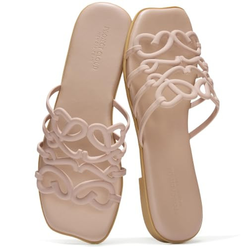 Project Cloud Womens Sandals with Memory Foam - Genuine Leather Sandals for Women 2026 - Flats - Non Slip & Comfortable Sandals Women (Lisa, Taupe,8.5M) | Amazon (US)