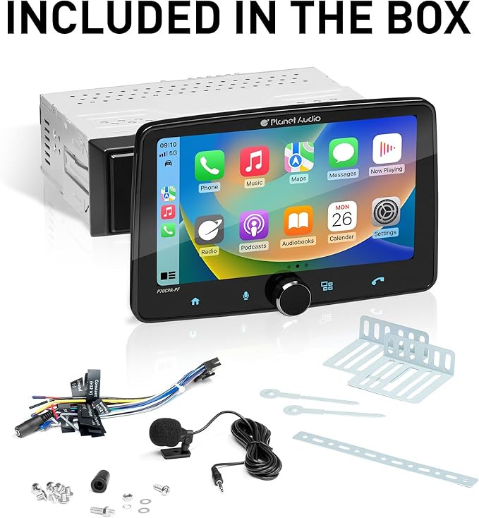 Planet Audio P70CPA-PF Car Stereo - Apple CarPlay, Android Auto, Single Din, 7 Inch Touchscreen, ... | Amazon (US)