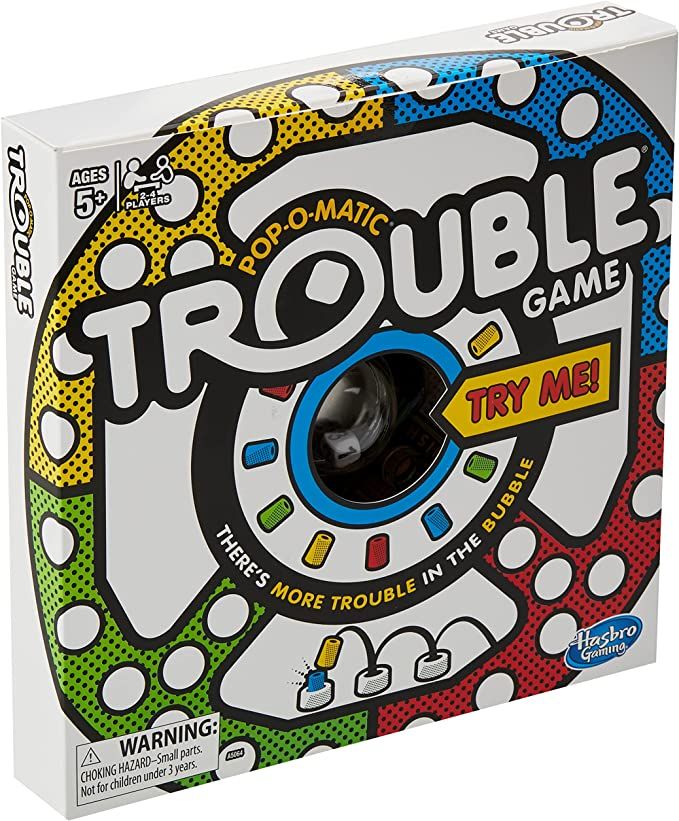 Hasbro Gaming Trouble Board Game for Kids Ages 5 and Up 2-4 Players | Amazon (US)