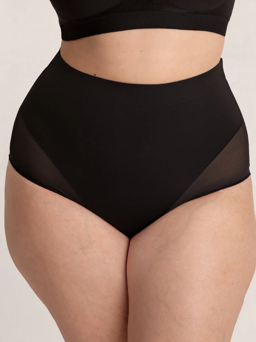 Shapermint Essentials Everyday Empower Mesh Shaper Panty Shapewear Black M | Shapermint