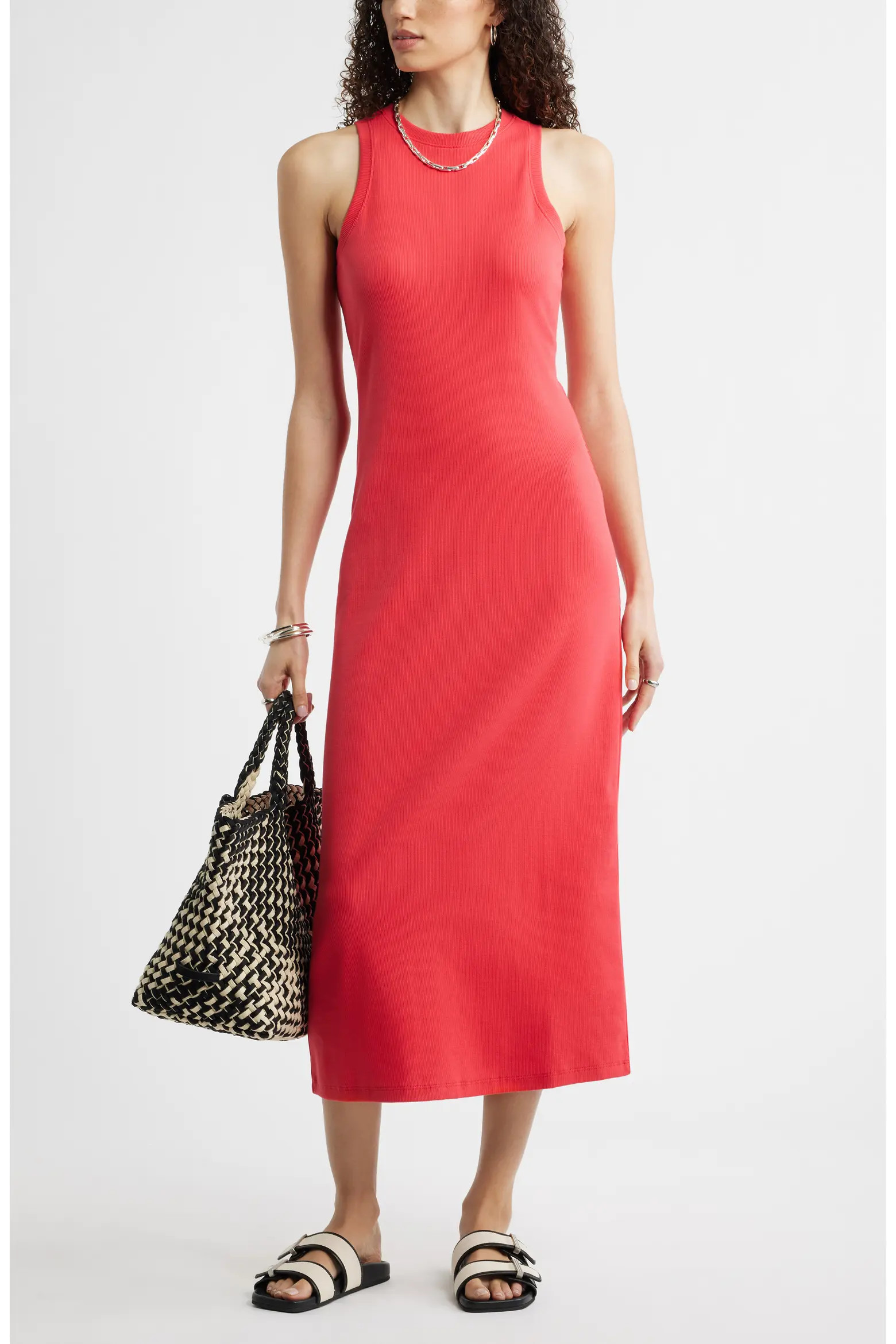 Stretch Cotton Microrib Tank Dress (Women) | Nordstrom | Nordstrom