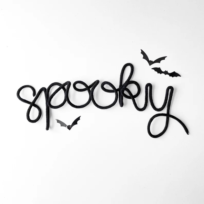 Kids Pastel Halloween Decor, Boo Wire Sign, Scary Cute Spooky Decor, Halloween Boo Sign, Pink Hal... | Etsy (US)