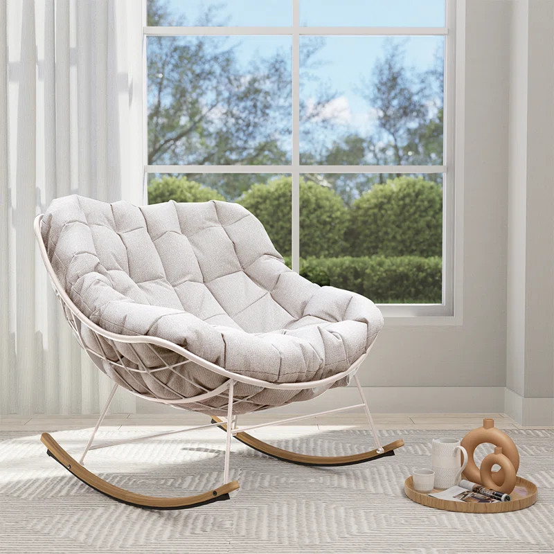 Steel Rocking Chair With Cushion | Wayfair North America