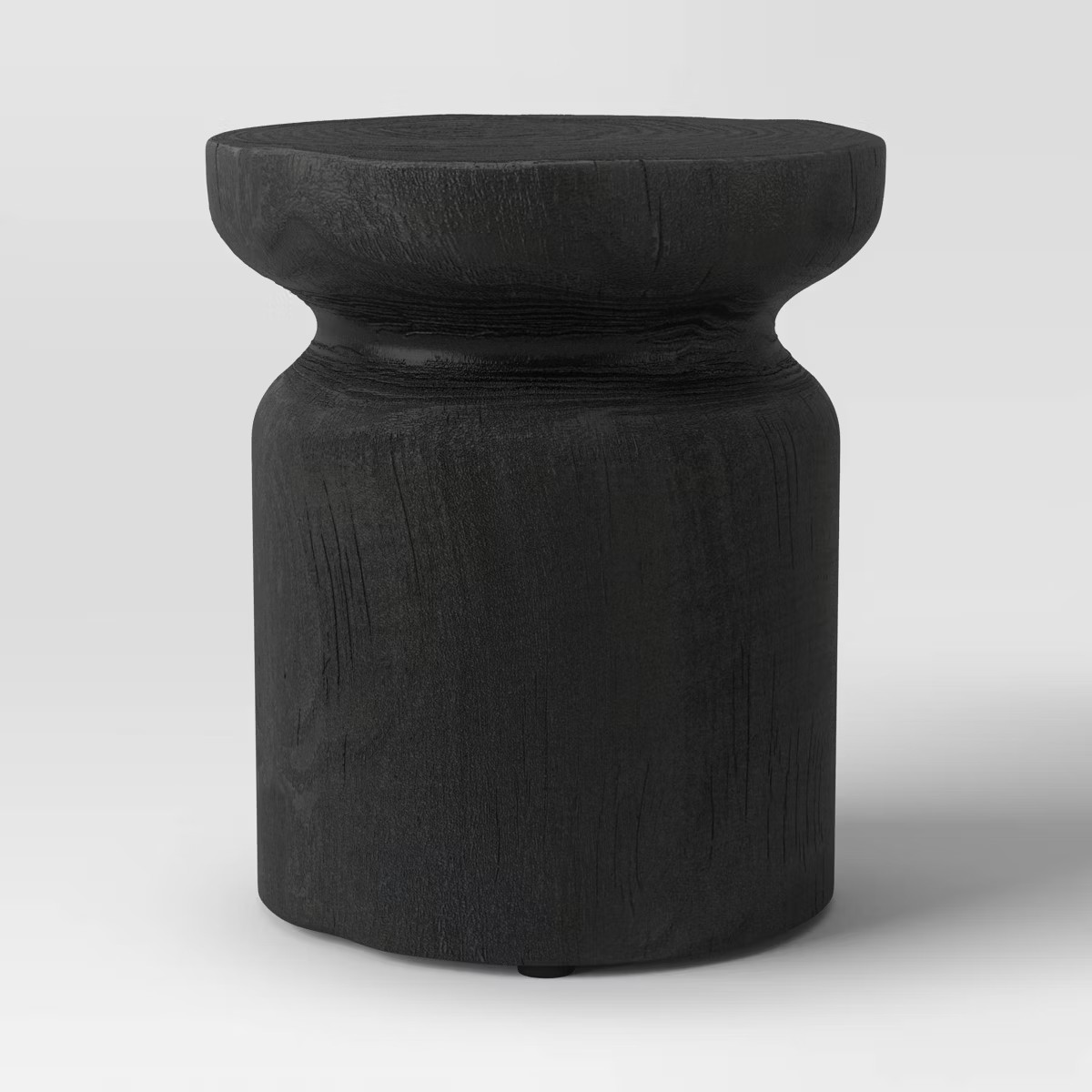 Wooden Stump Patio Accent Table Black - Threshold™ | Target
