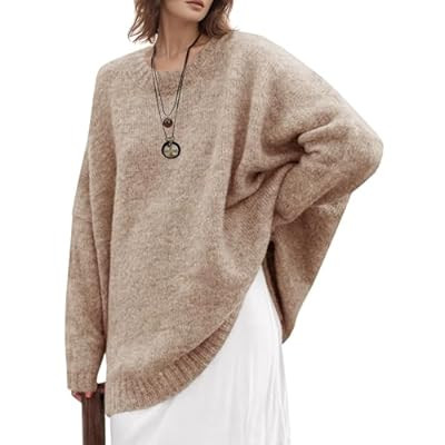 UNCLECAT Women's Oversized Sweaters Trendy Knit Sweater To… | Amazon (US)