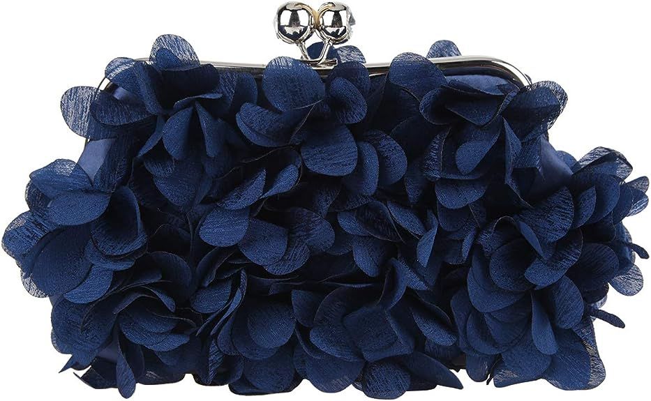Fawziya Clutch Evening Bags Floral Appliques Clutch Purses For Women | Amazon (US)