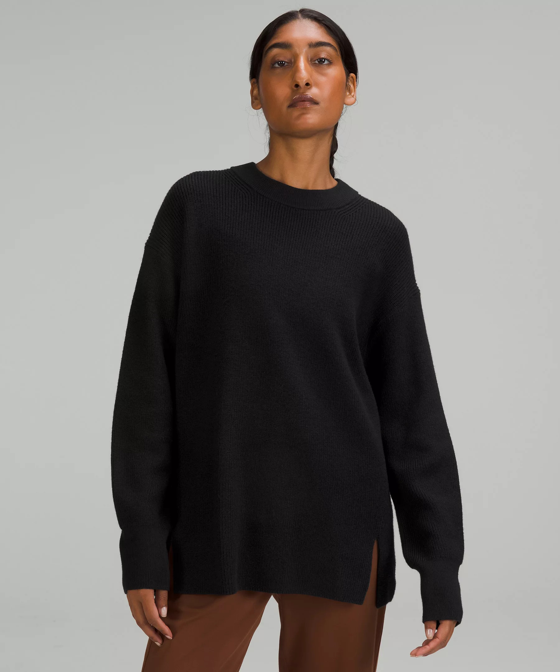 Merino Wool-Blend Ribbed Crewneck Sweater | Lululemon (US)