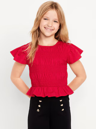 Short-Sleeve Smocked Top for Girls | Old Navy (US)