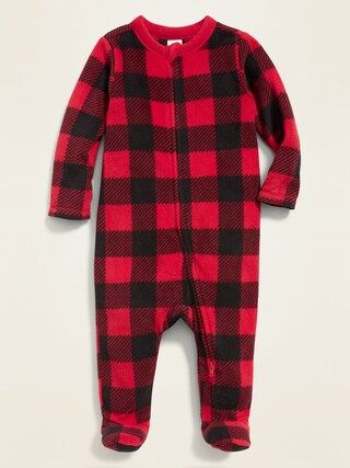 Printed Micro Performance Fleece Footed One-Piece for Baby | Old Navy (US)