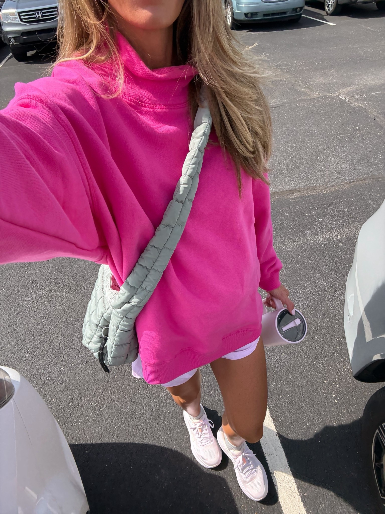 Outfit I wore running errands today while 37 weeks pregnant and a toddler mom. Wearing my usual mediums in everything.  I love that these shorts have so much stretch that they grow with my bump.  I wore this exact pair for running when I wasn’t pregnant and they have SO MUCH STRETCh to the,   Entire outfit is part of a promo right now: Right now when you spend $150 Get $50 code to spend later (ends Friday 3.27 @ 11:59pm EST 

@FPMovement

#LTKootd #LTKActive #LTKmomlife