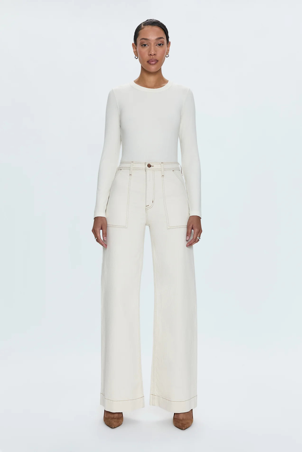 Penny High Rise Wide - Ecru | Pistola Denim
