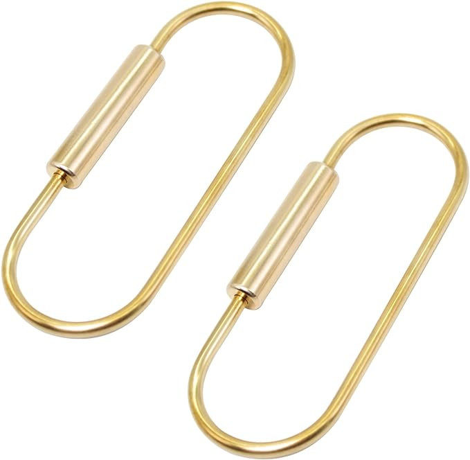 PPFISH Durable Brass Screw Lock Clip Key Chain Ring, Simple Style Car keychain for Men Women | Amazon (US)