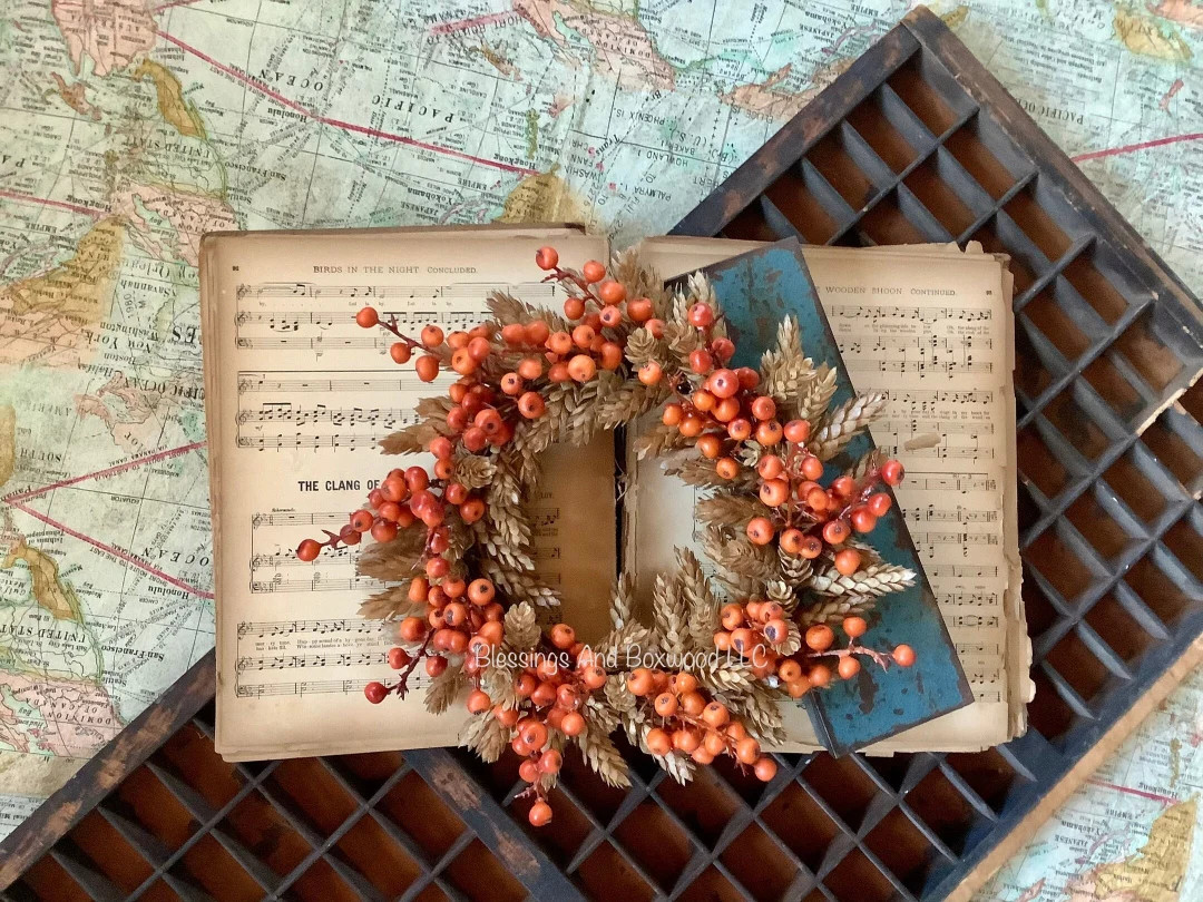 Fall Hops Wreath, Fall Wreath, Autumn Candle Wreath, Faux Wheat Decor, Harvest Decor, Thanksgivin... | Etsy (US)