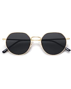 SOJOS Round Polygon Polarized Sunglasses for Women Men Retro Classic Vintage Shades Hedy SJ1157 | Amazon (US)