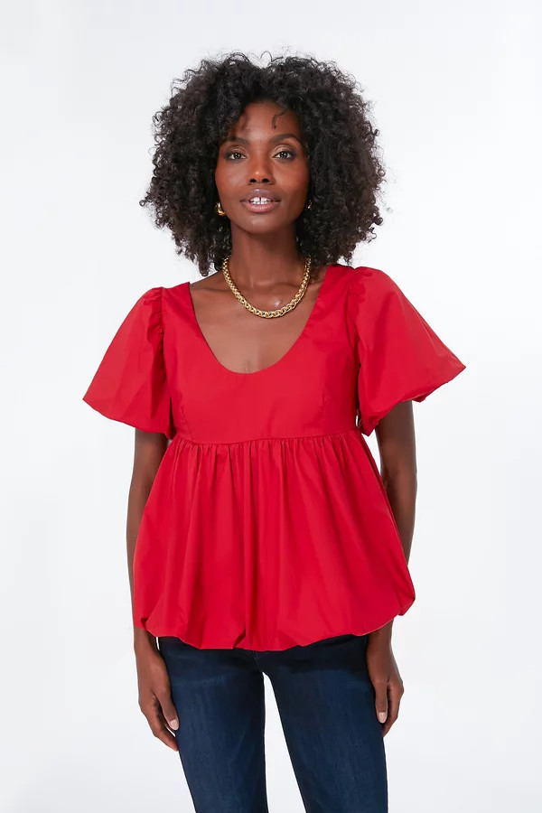 Rouge Scoop Neck Ariel Blouse | Tuckernuck (US)