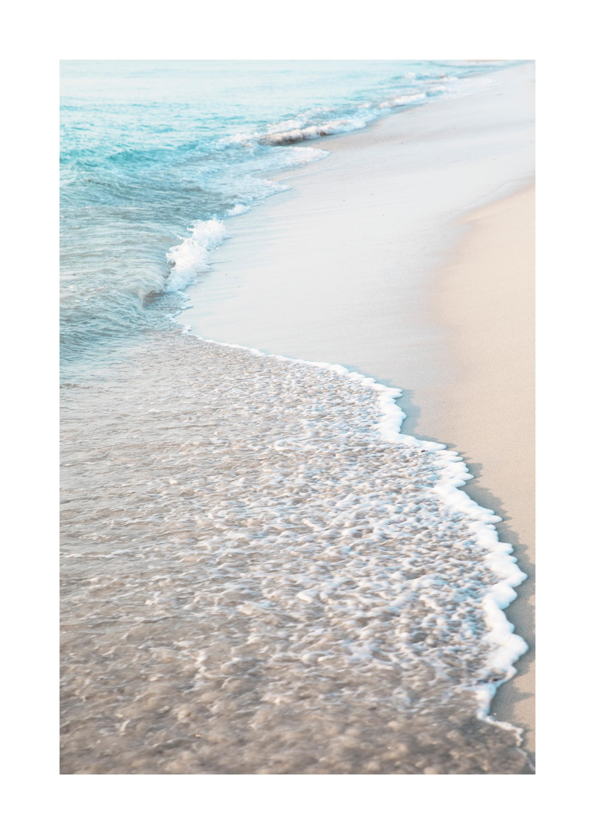 Blue Beach Wave Print | Desenio